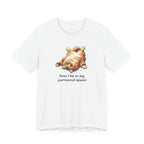 Cat Nap T‑Shirt — "How I Be In My Purrsonal Space" Cute Relaxed Cat Graphic Tee