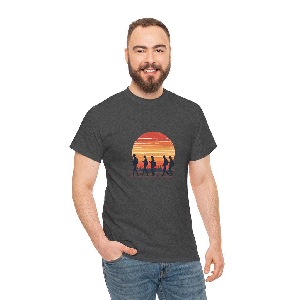 Sunset Smartphone Zombies T-Shirt — Retro Graphic Tee