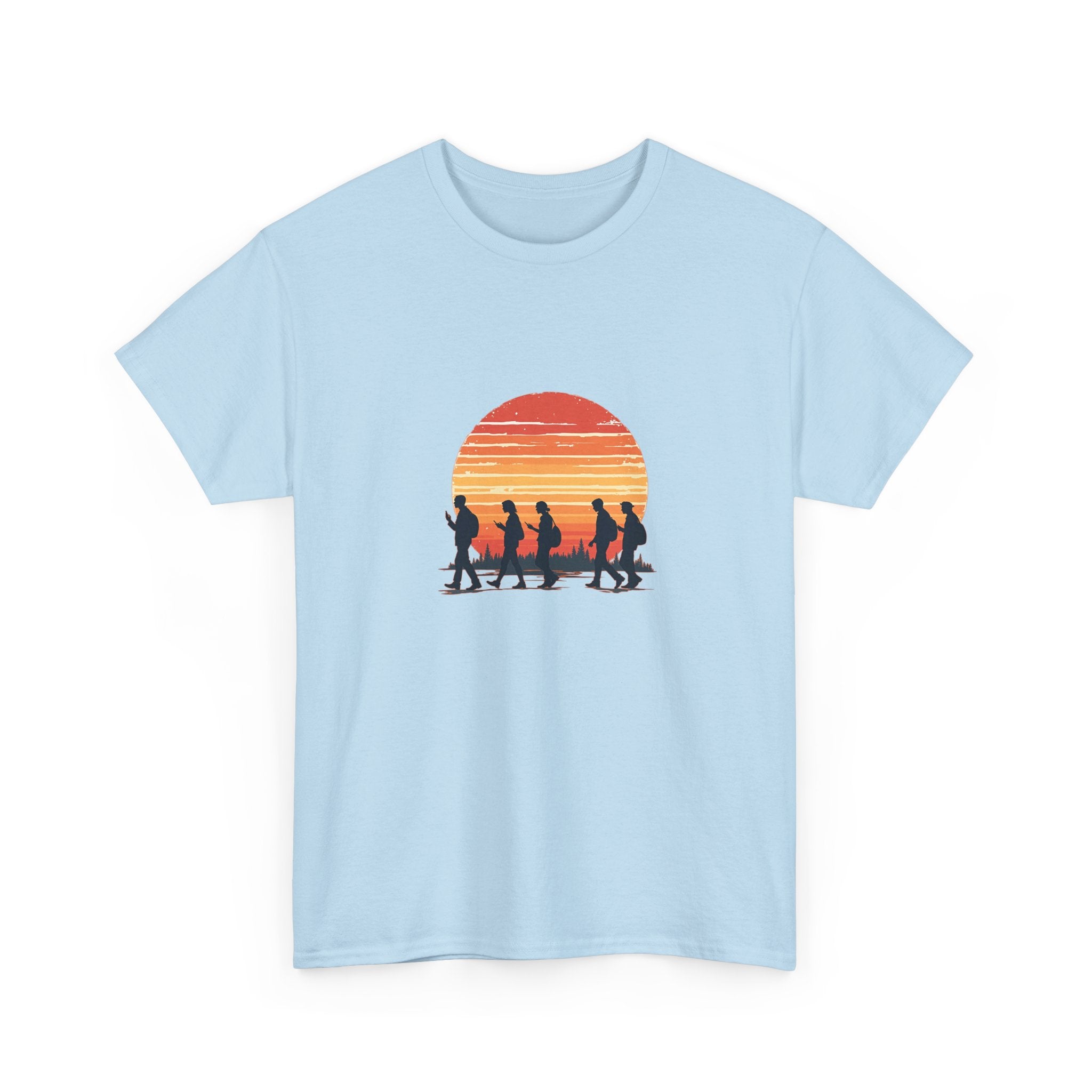 Sunset Smartphone Zombies T-Shirt — Retro Graphic Tee