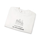 Crewneck Sweatshirt — “I’m Not Antisocial, I’m Pro-Solitude” Minimal Introvert Illustration