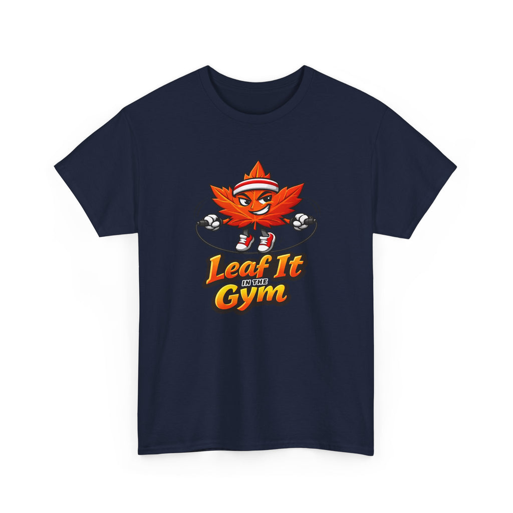 Leaf It In The Gym Maple Leaf T-Shirt — Athletic Fitness Tee
