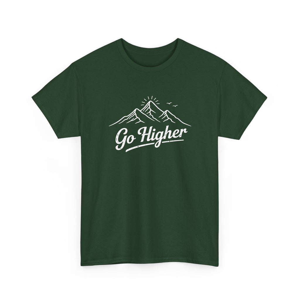 Go Higher Mountain Tee — Inspirational Outdoor Hiking  Climbing Graphic T-Shirt