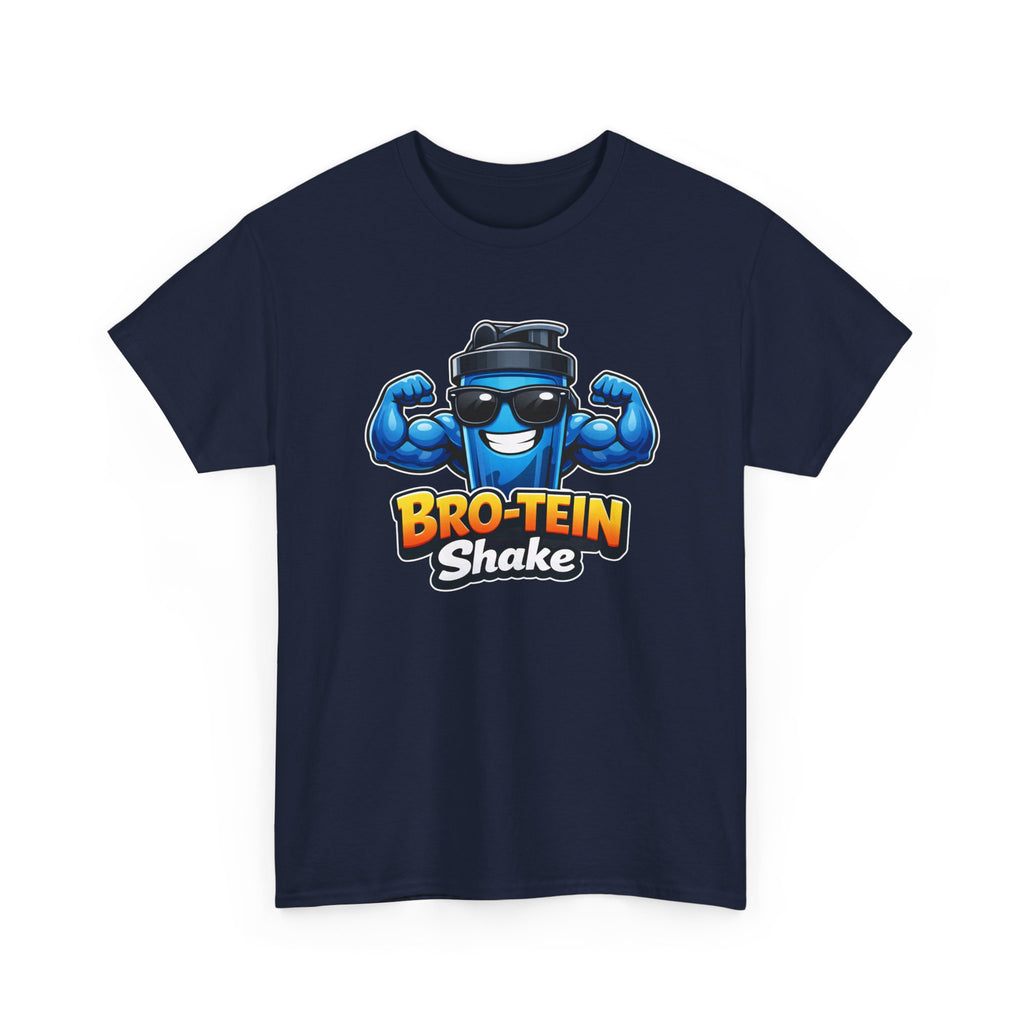 Bro-Tein Shake T-Shirt — Funny Muscle Shaker Gym Tee