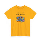 Embracing the Chaos T‑Shirt — Playful Raccoon & Messy Wardrobe Graphic Tee