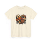 Sports Heart Graphic Tee — Basketball, Soccer & Baseball Love Shirt