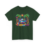 Beach Shark Hammock T‑Shirt — Tropical Summer Vibes Graphic Tee
