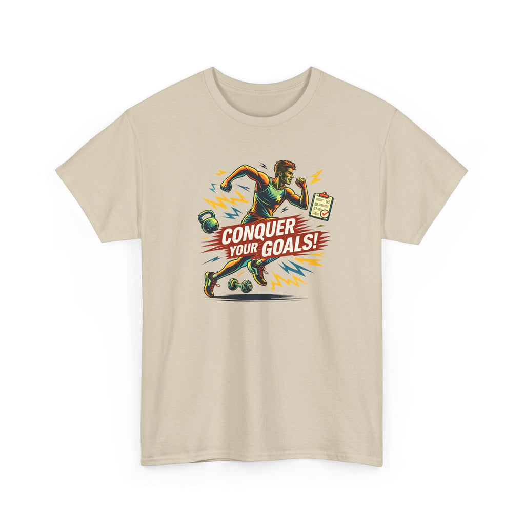 Conquer Your Goals! Athletic Motivational Tee