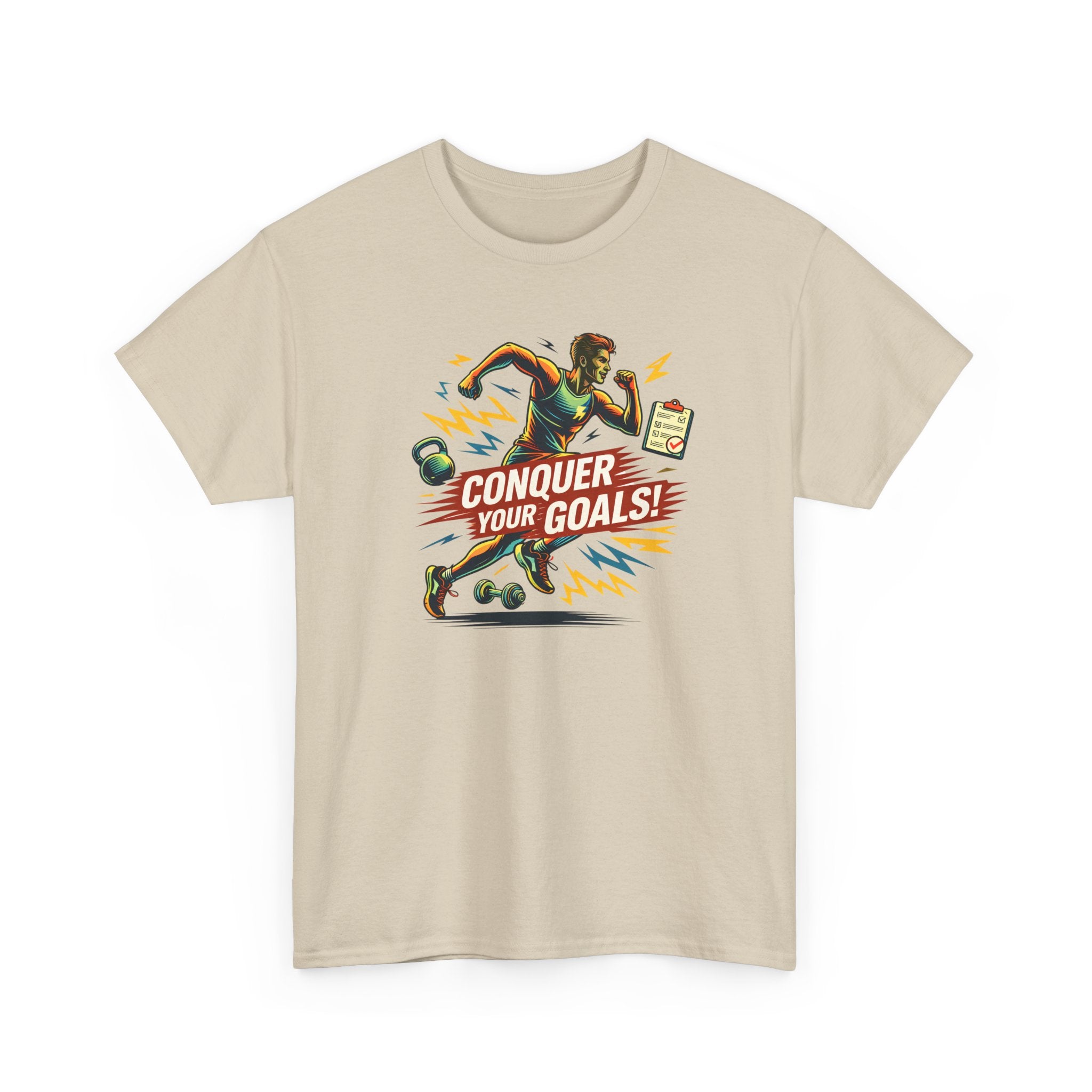 Conquer Your Goals! Athletic Motivational Tee