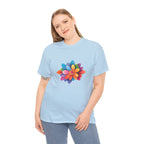 Colorful Layered Flower T-Shirt — Bright Floral Graphic Tee