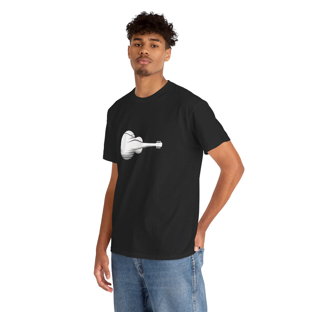 Guitar Silhouette Tee – Minimal Acoustic Music T-Shirt