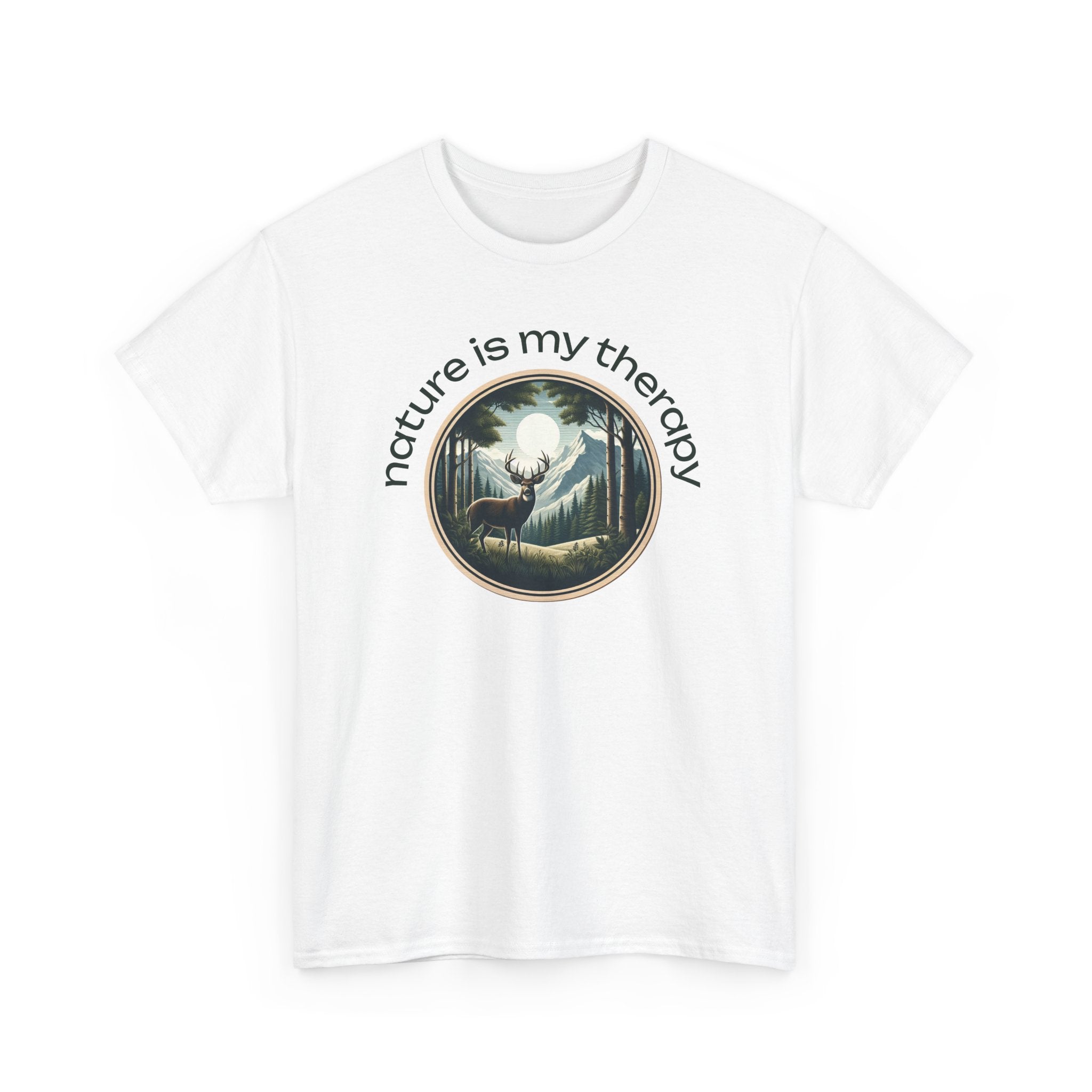 Nature Is My Therapy T-Shirt — Forest Meditation Graphic Tee