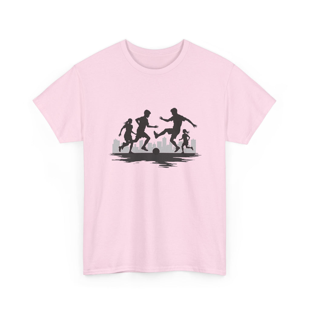 Youth Playing Soccer Silhouette Tee – Fun Outdoor Play Graphic T‑Shirt