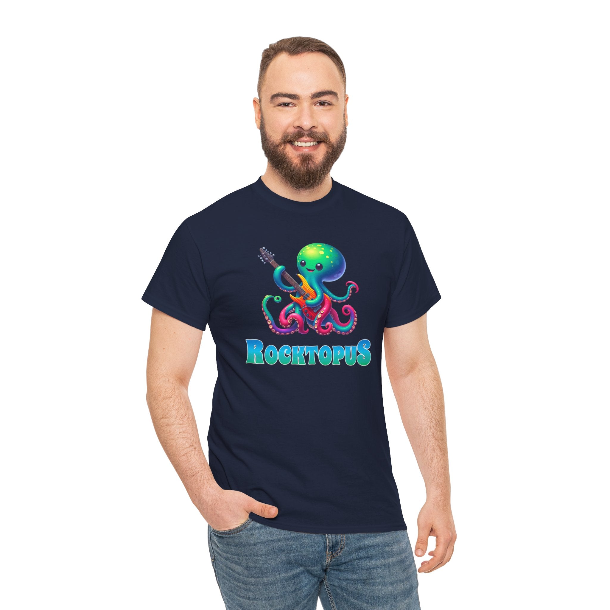 Rocktopus T-Shirt — Cute Octopus Playing Guitar Graphic Tee