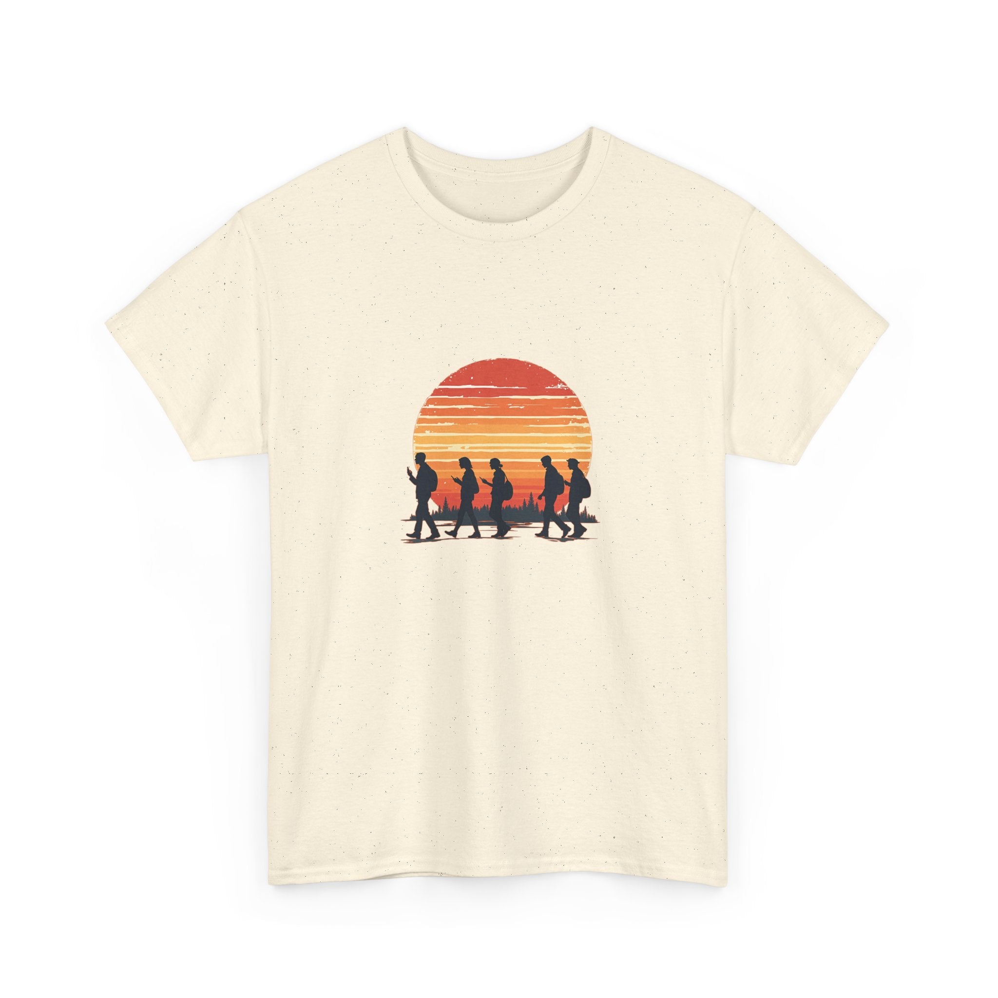 Sunset Smartphone Zombies T-Shirt — Retro Graphic Tee