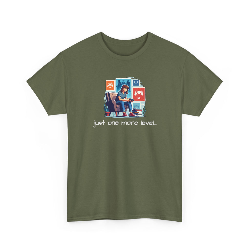 Girl Gamer Arcade T‑Shirt — "Just One More Level" Retro Video Game Tee