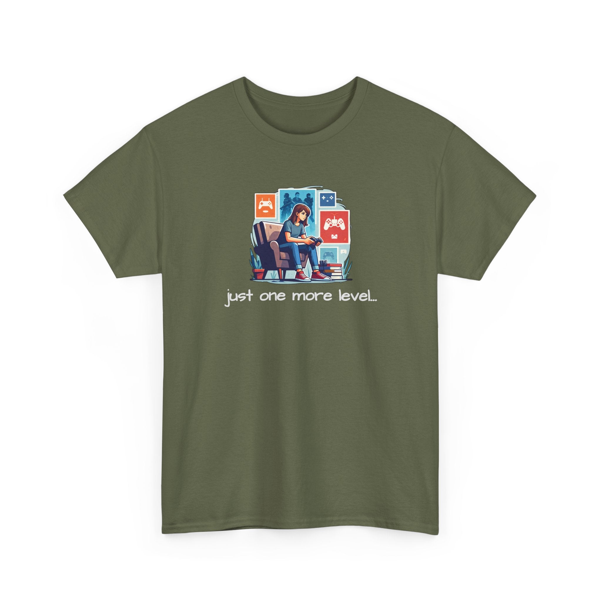 Girl Gamer Arcade T‑Shirt — "Just One More Level" Retro Video Game Tee