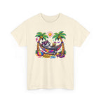 Beach Raccoon Hammock T‑Shirt — Tropical Summer Vibes Graphic Tee