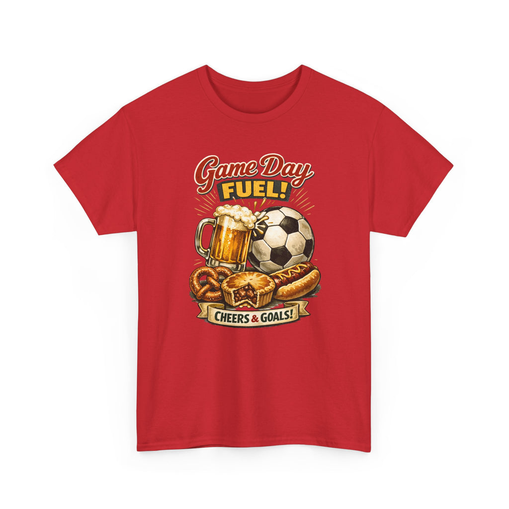 Game Day Fuel Soccer T-Shirt — Cheers & Goals Snack & Beer Graphic Tee