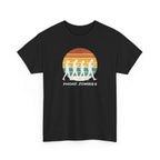 Retro Walking Silhouette T‑Shirt - Smartphone Zombies