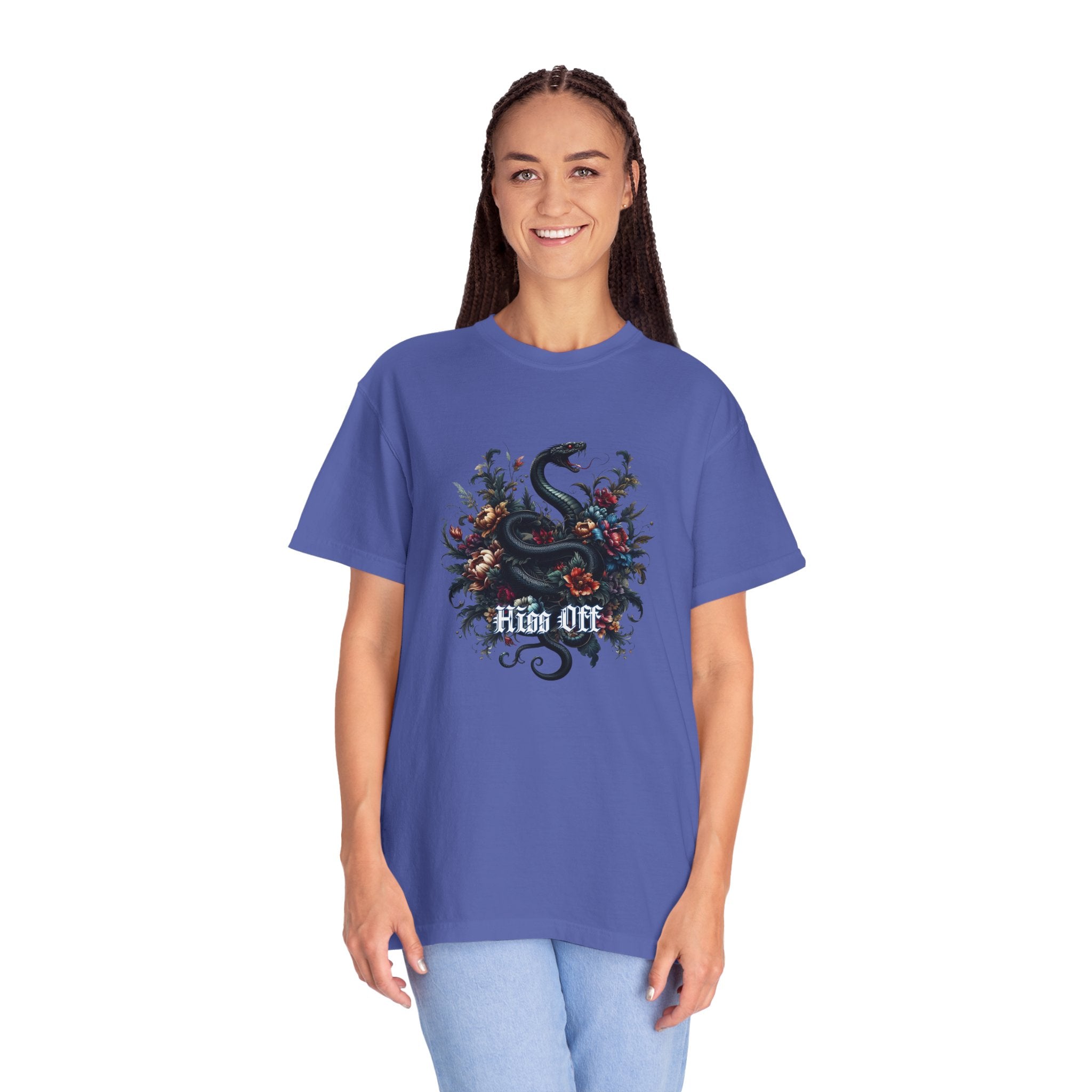 Snake Floral 'Hiss Off' T-Shirt