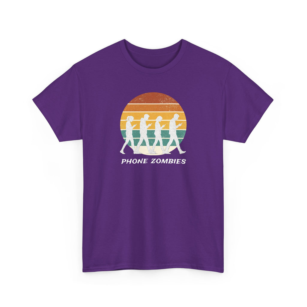 Retro Walking Silhouette T‑Shirt - Smartphone Zombies