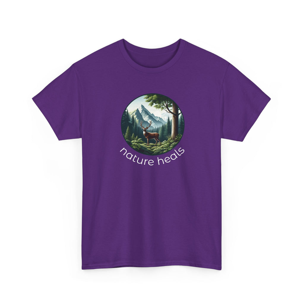 Nature Heals T-Shirt — Scenic Mountain Forest Graphic Tee