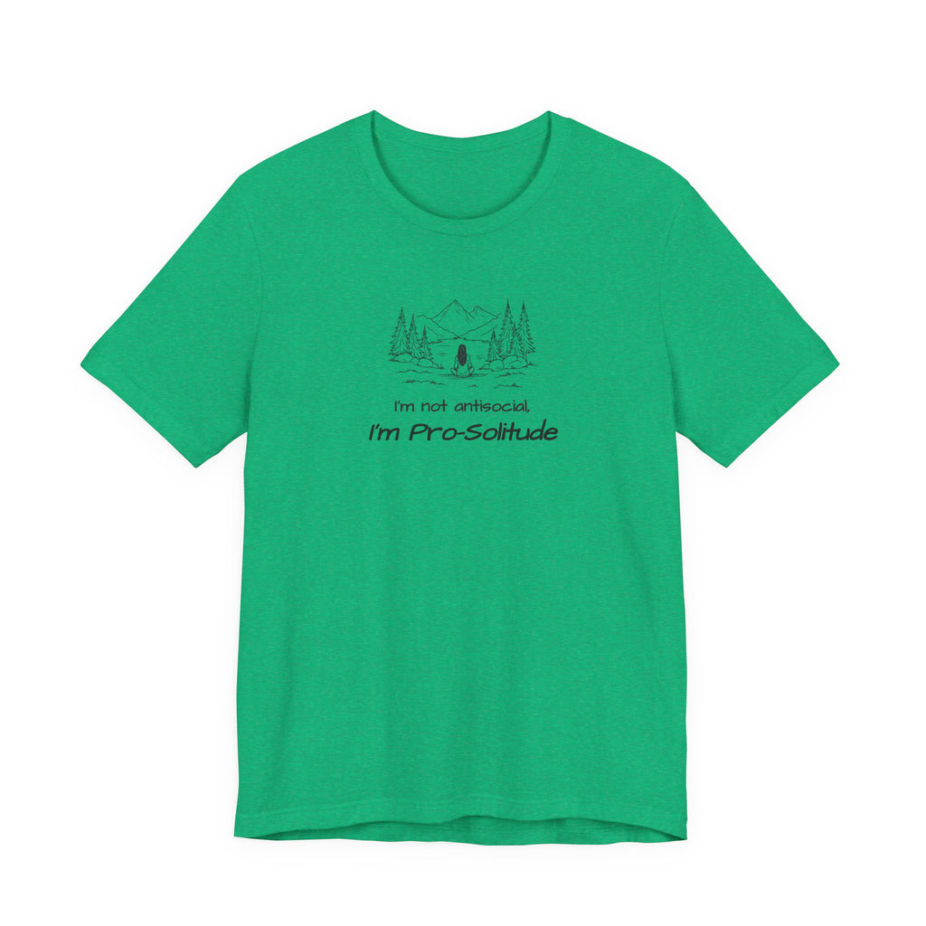 T‑Shirt — "I'm not antisocial, I'm Pro‑Solitude" Mountain Camping Introvert Graphic Tee