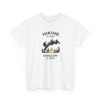 Hiking Is Hard, Chillin’ Is Easy T-Shirt — Camping Mountains Campfire Graphic Tee