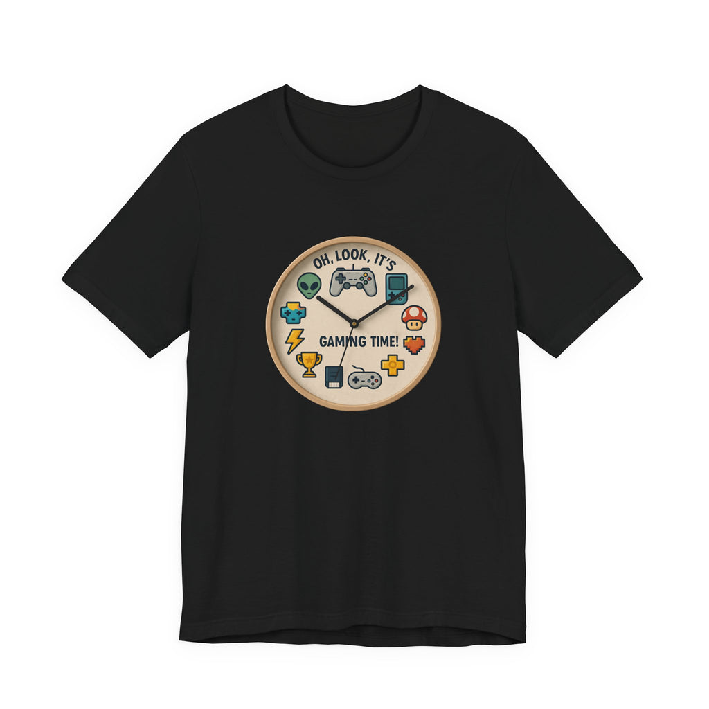 Gaming Time Graphic Tee — "Oh, Look, It's Gaming Time" Video Game Controller Shirt