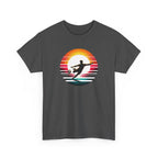 Football Soccer Silhouette Tee — Retro Sunset Soccer T-Shirt