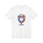 Colorful heart-shaped galaxy design with vibrant splashes of blue, orange, and pink, featuring the inspirational phrase ‘Shine Within’.