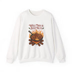 Crewneck Sweatshirt — "Well This Is Just Nuts" Roasting Chestnuts Graphic