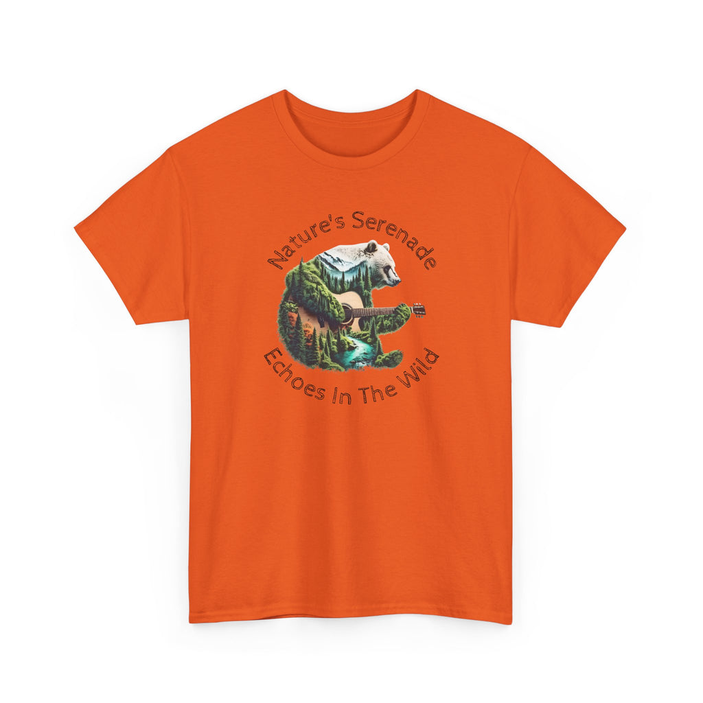 Nature’s Serenade T-Shirt — ‘Echoes in the Wild’ Guitar Bear Graphic Tee