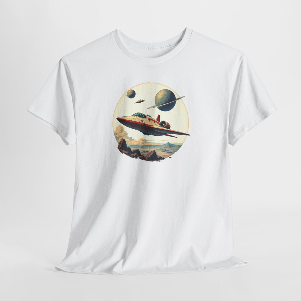 Retro Space T‑Shirt — Vintage Sci‑Fi Rocket Tee