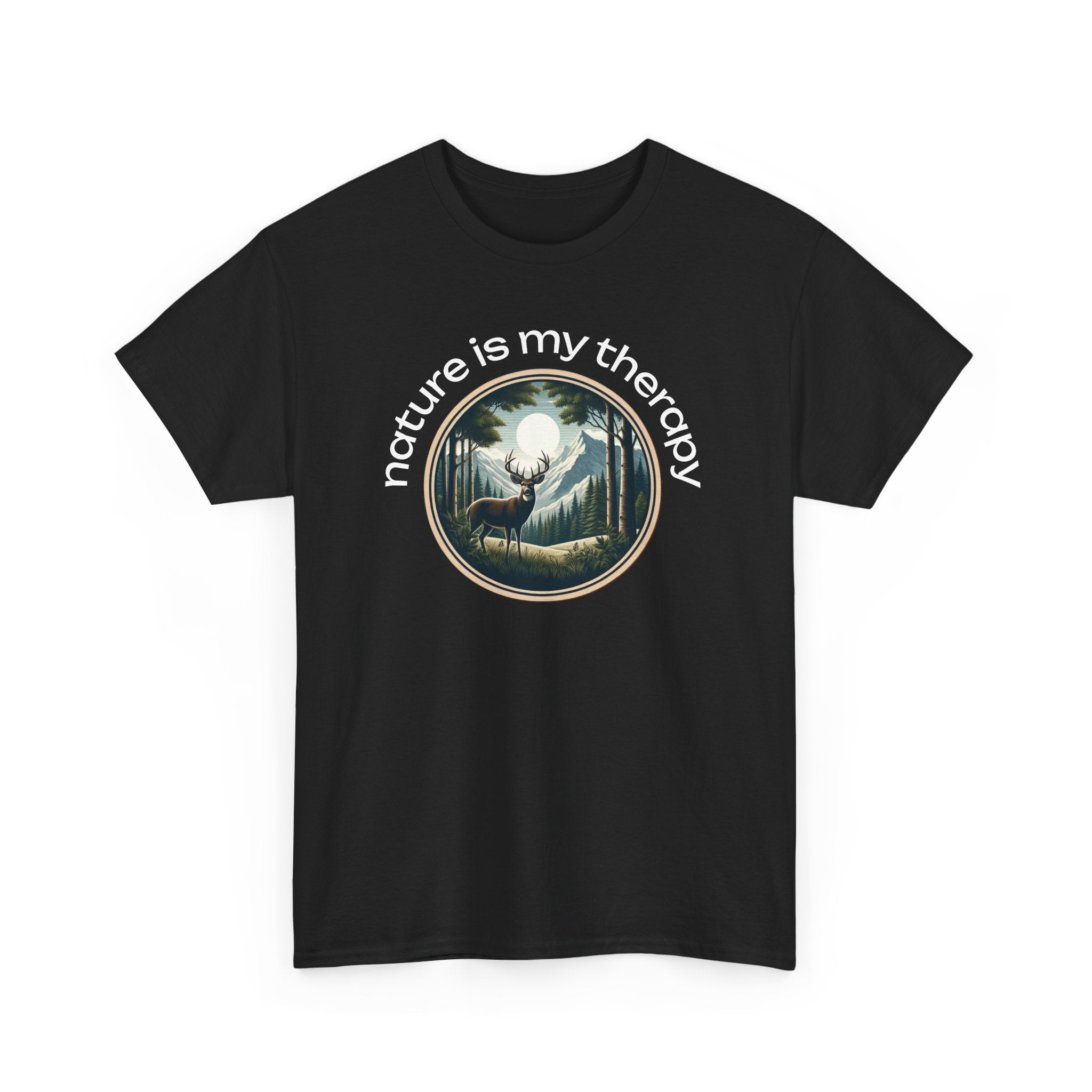 Nature Is My Therapy T-Shirt — Forest Meditation Graphic Tee