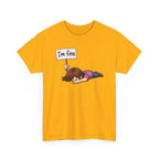 Cute Cartoon Girl 'I'm Fine' Funny Dry Humor Graphic Tee