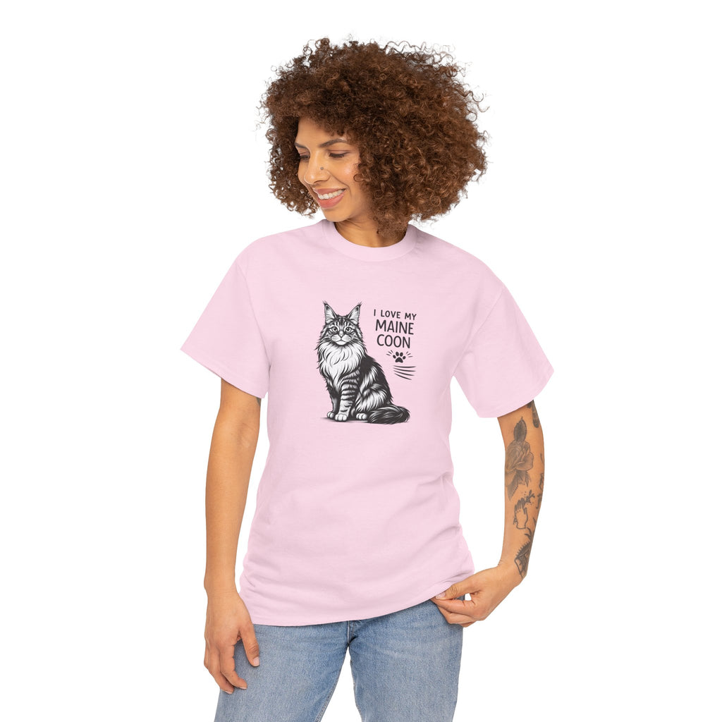 Maine Coon Cat T-Shirt — "I Love My Maine Coon" Tee