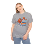 Sweat Swish Repeat Basketball T‑Shirt — Fun Hoop Cartoon Graphic Tee