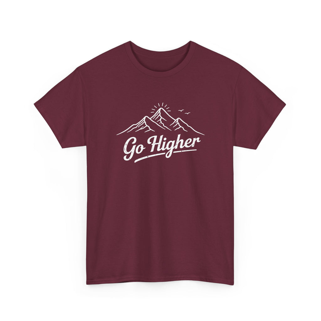 Go Higher Mountain Tee — Inspirational Outdoor Hiking  Climbing Graphic T-Shirt