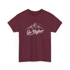 Go Higher Mountain Tee — Inspirational Outdoor Hiking  Climbing Graphic T-Shirt