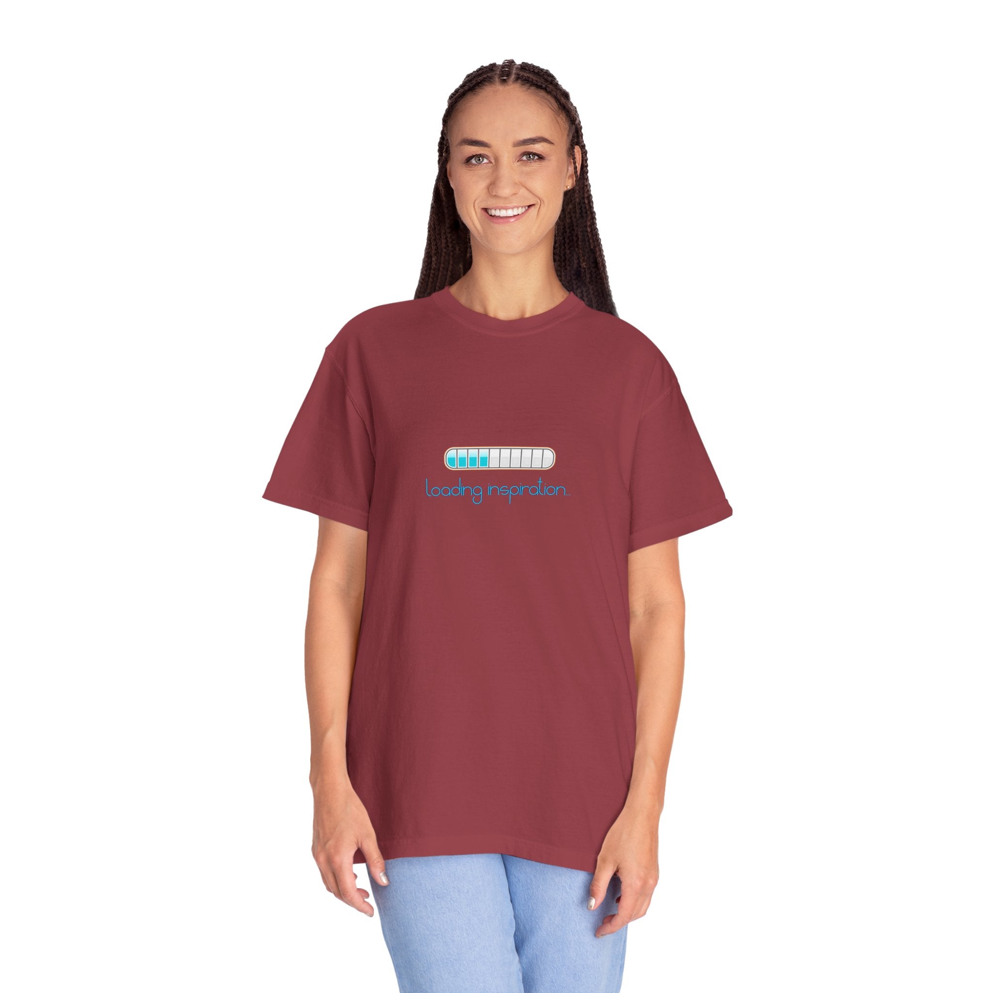 T‑Shirt — "Loading Inspiration" Minimal Progress Bar Graphic Tee