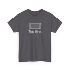 Top Bins T-Shirt – Minimal Soccer Goal Graphic Tee