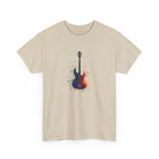 Guitar Splash T‑Shirt — Watercolor Electric Bass Guitar Music Tee