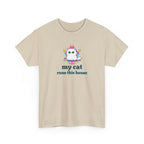 My Cat Runs This House T-Shirt — Cute Cat Graphic Tee for Cat Lovers