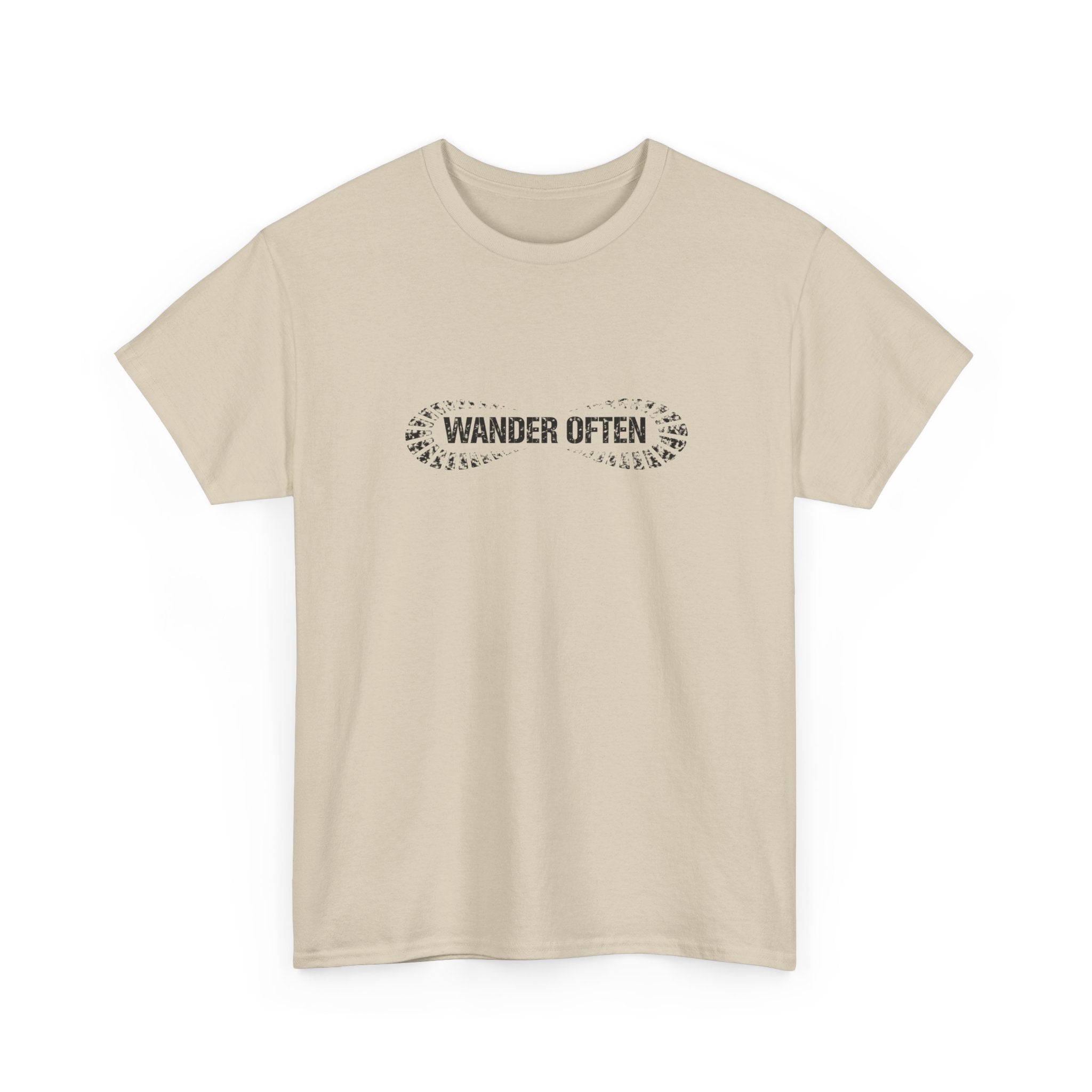 Wander Often T‑Shirt — Minimal Adventure Tee for Travelers & Hikers