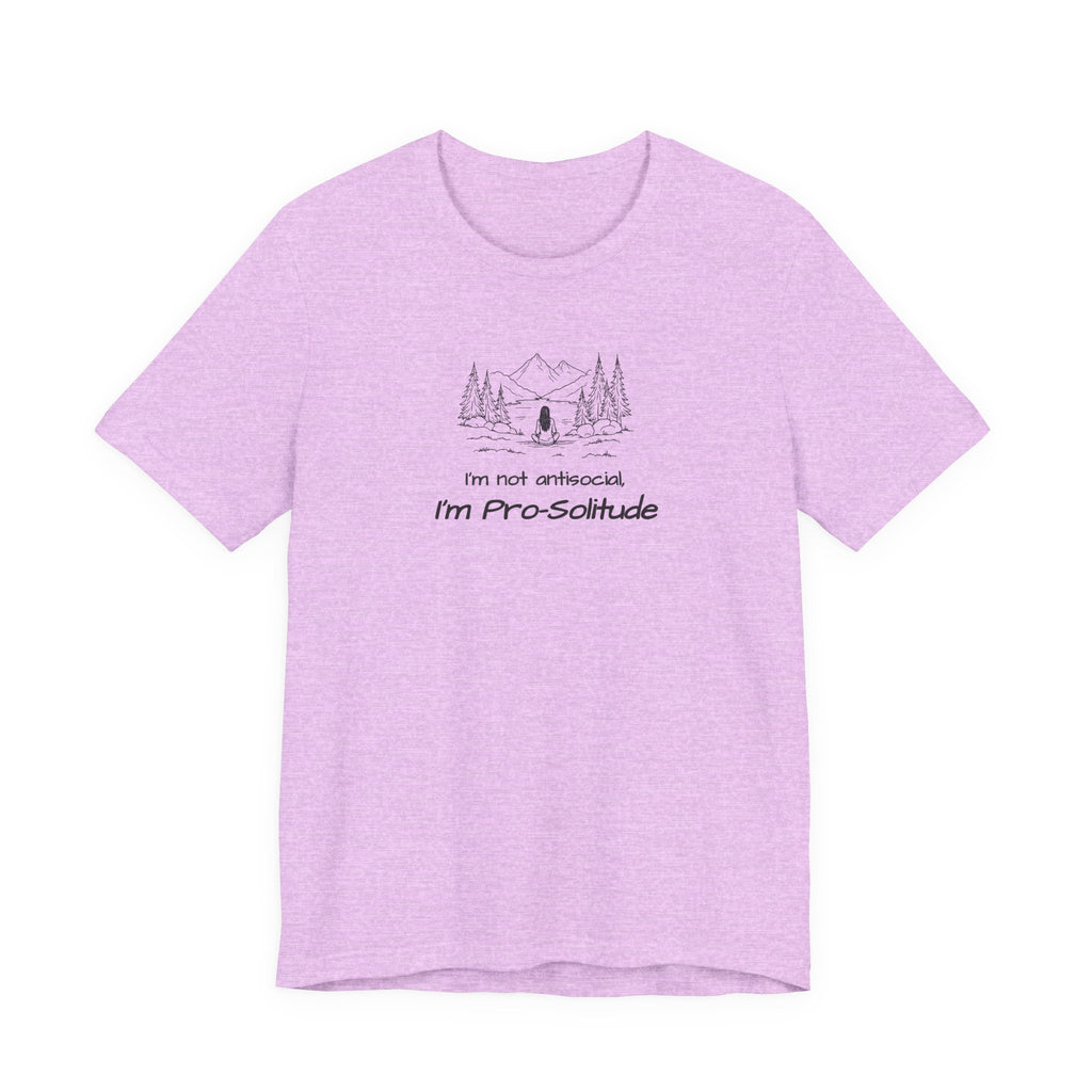 T‑Shirt — "I'm not antisocial, I'm Pro‑Solitude" Mountain Camping Introvert Graphic Tee
