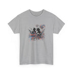 Silhouette Musicians Tee - Artistic Swirl Music Graphic Shirt