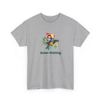 T‑Shirt — Cute Bird with Binoculars "Human Watching" Graphic Tee