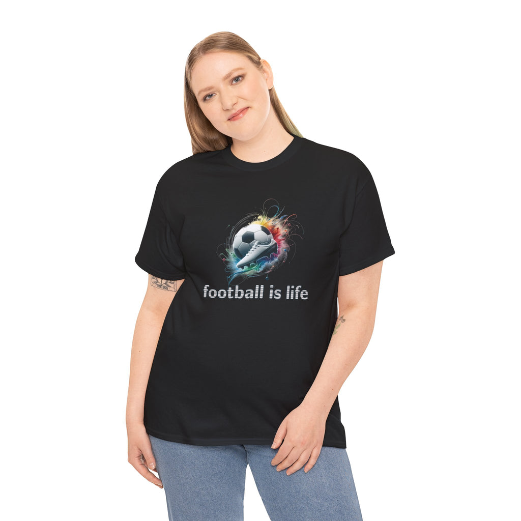 Football Is Life T-Shirt — Color Splash Soccer Ball Tee
