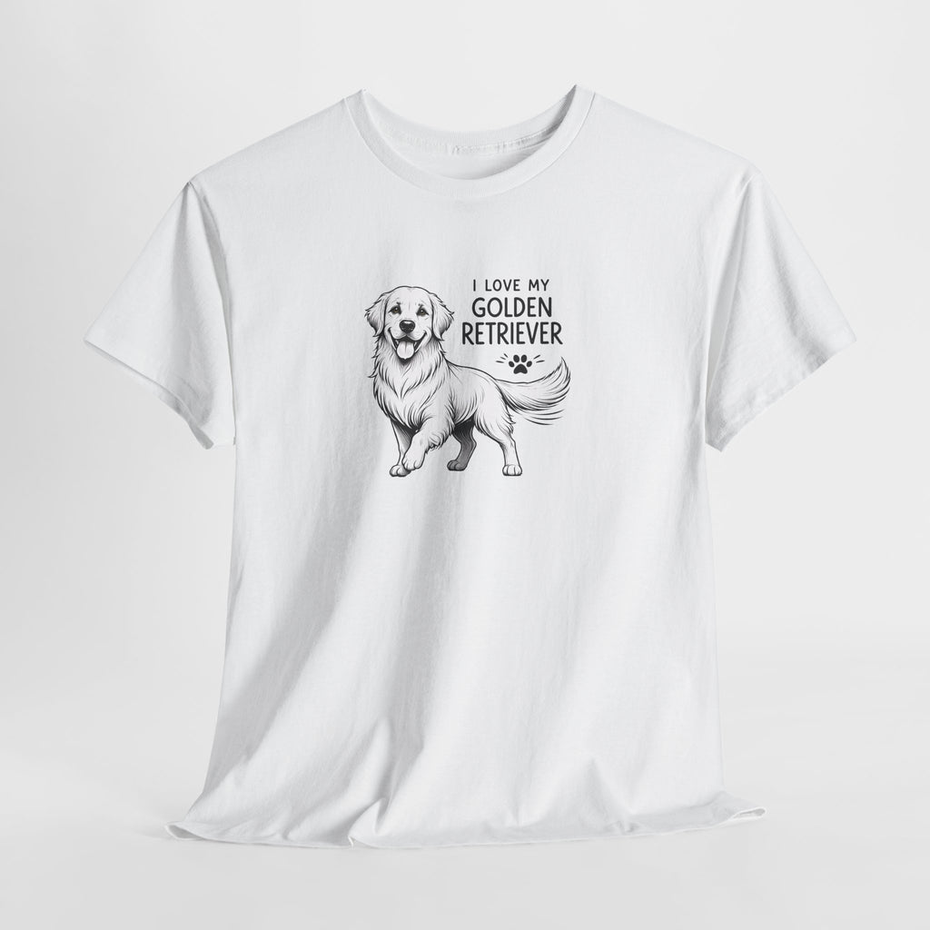 Golden Retriever T-Shirt – “I Love My Golden Retriever” Dog Lover Tee